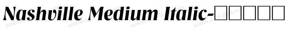 Nashville Medium Italic字体转换